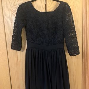 Black dress with bead detailing